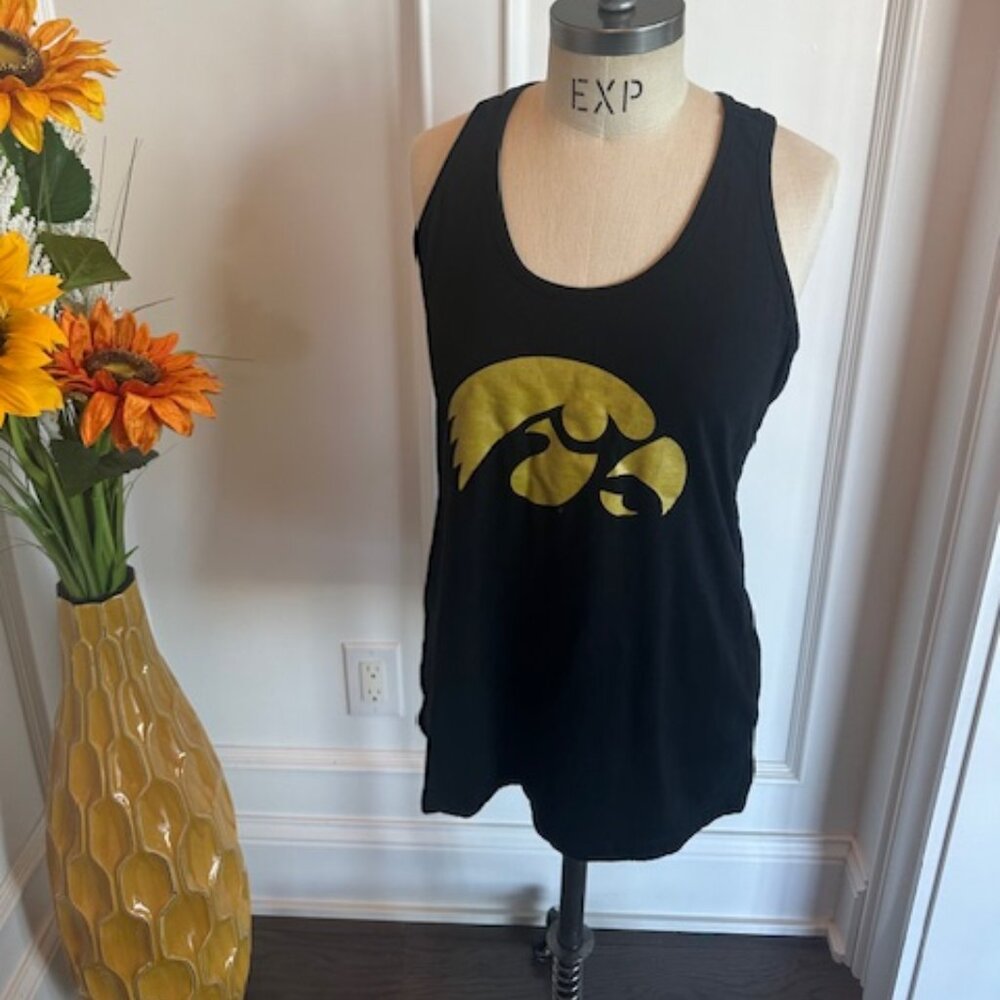 Iowa Hawkeyes Black Racerback Tank